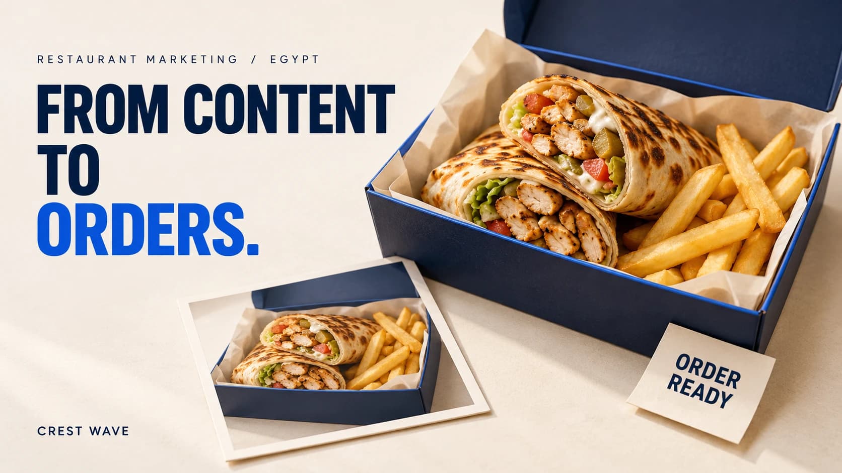 Restaurant meal presentation beside clear menu and ordering information