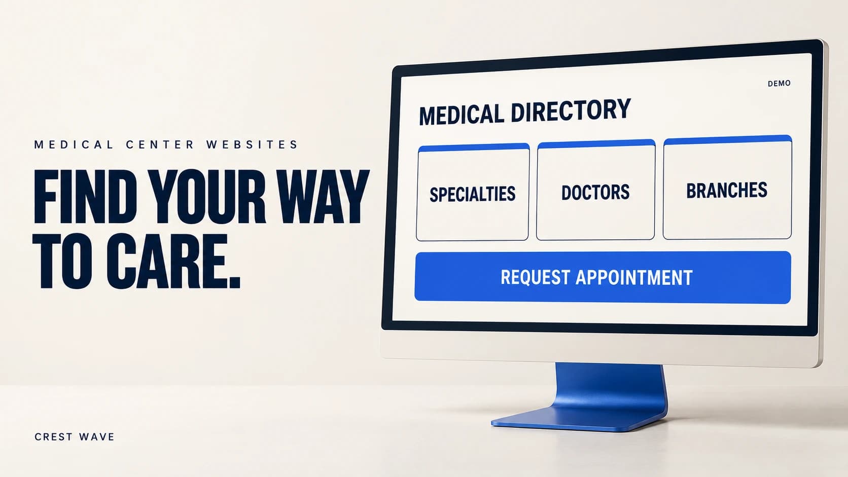 Medical center website navigation showing specialty doctor and branch selection